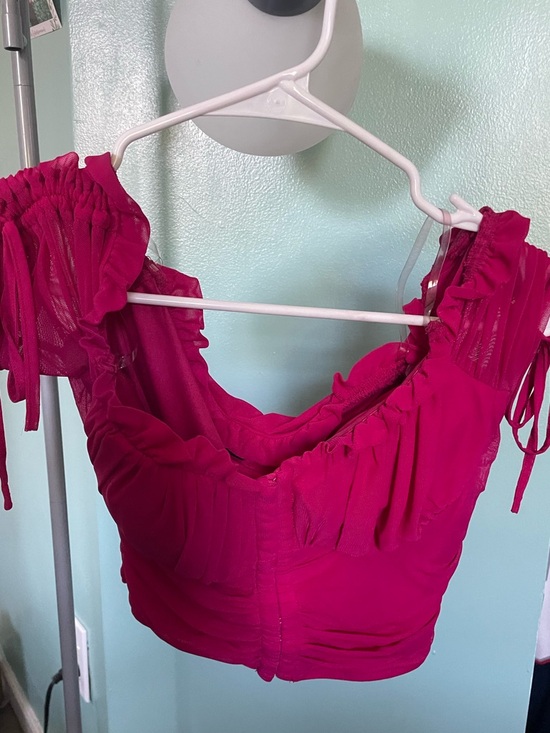 Windsor Tops - Adorable Hot Pink / Berry Windsor Bustier Crop Top